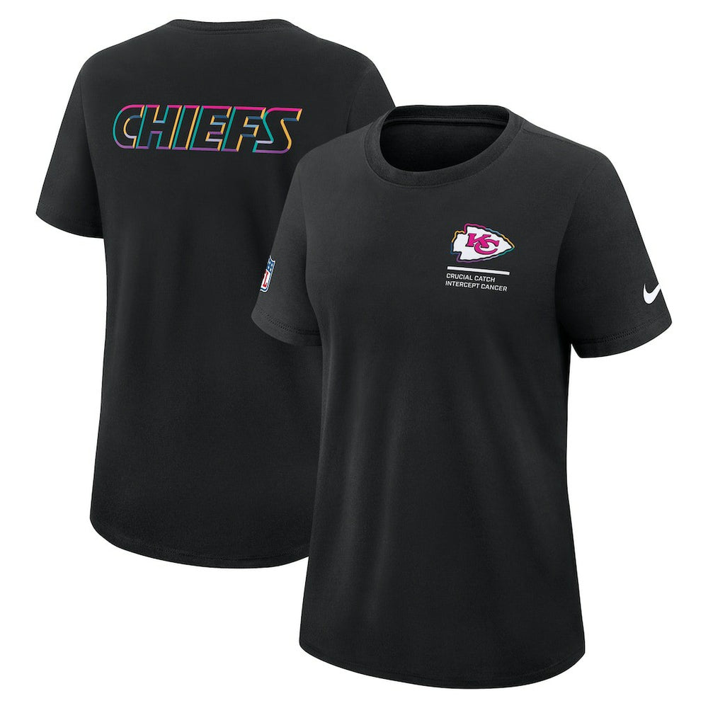 Kansas City Chiefs Women's 2025 NFL Crucial Catch Tri-Blend Dri-FIT T-Shirt Black - Nike