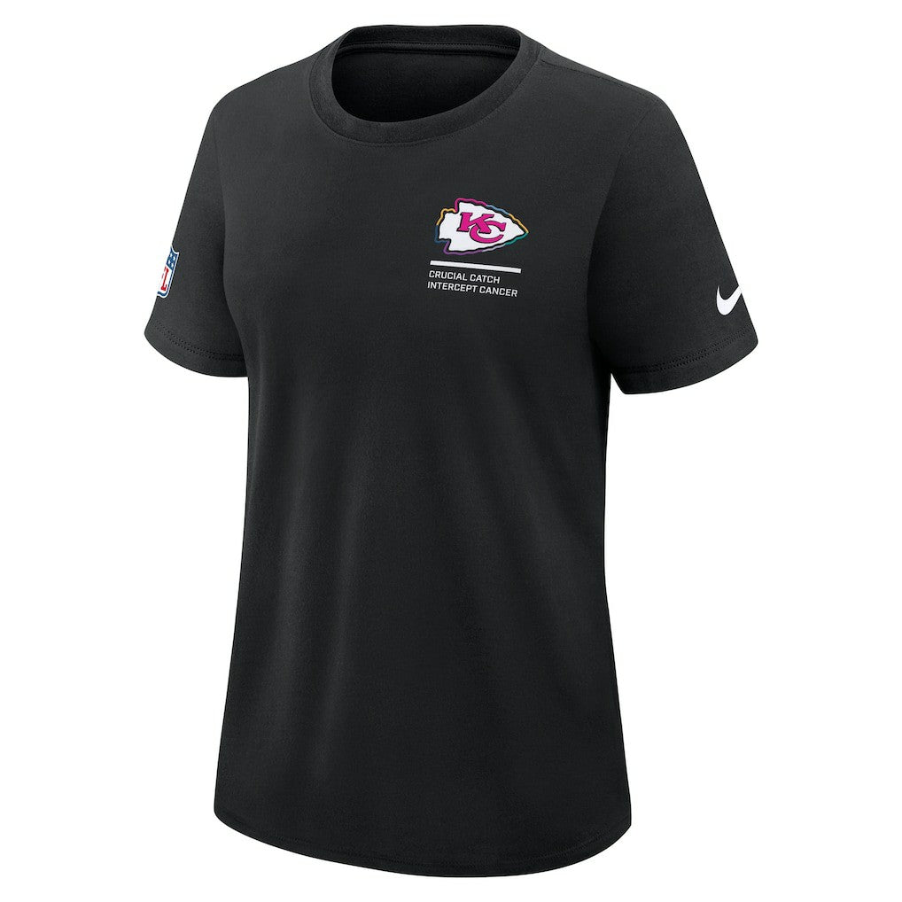 Kansas City Chiefs Women's 2025 NFL Crucial Catch Tri-Blend Dri-FIT T-Shirt Black - Nike