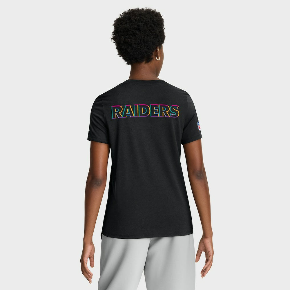 Las Vegas Raiders Women's 2025 NFL Crucial Catch Tri-Blend Dri-FIT T-Shirt Black - Nike