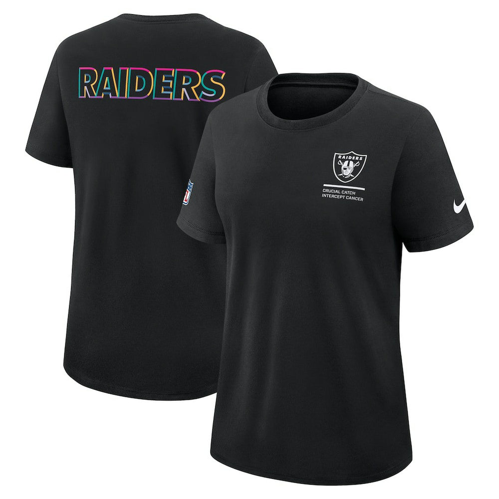 Las Vegas Raiders Women's 2025 NFL Crucial Catch Tri-Blend Dri-FIT T-Shirt Black - Nike