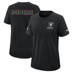 Las Vegas Raiders Women's 2025 NFL Crucial Catch Tri-Blend Dri-FIT T-Shirt Black - Nike