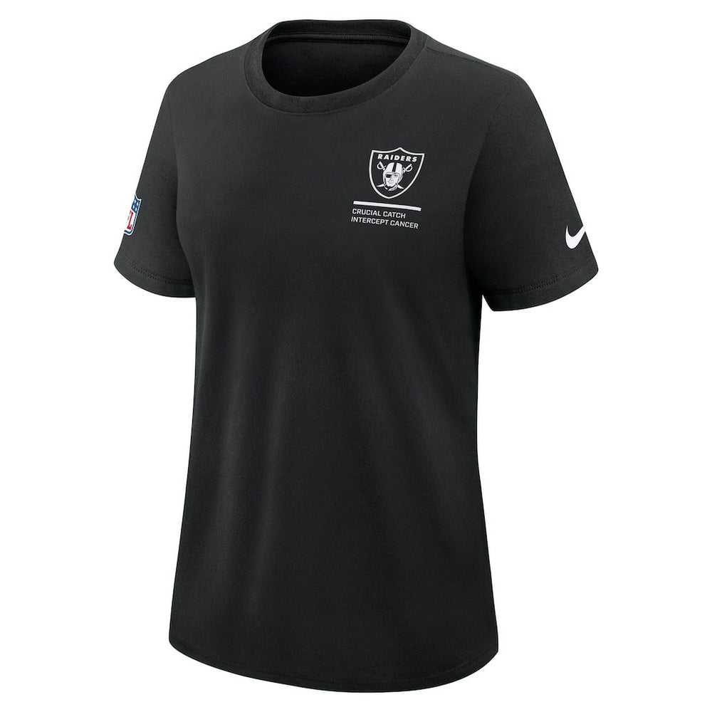 Las Vegas Raiders Women's 2025 NFL Crucial Catch Tri-Blend Dri-FIT T-Shirt Black - Nike
