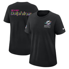 Miami Dolphins Women's 2025 NFL Crucial Catch Tri-Blend Dri-FIT T-Shirt Black - Nike