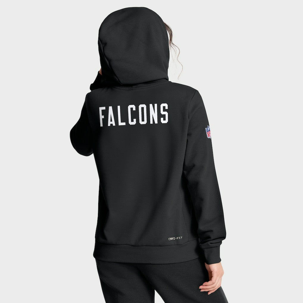 Atlanta Falcons Women's Throwback Sideline Standard Issue Dri-FIT Hoodie Black - Nike