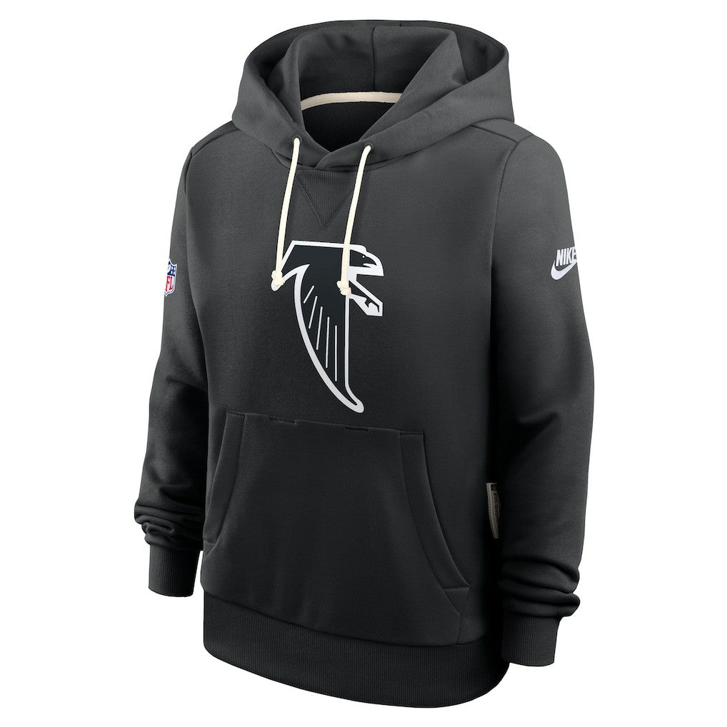 Atlanta Falcons Women's Throwback Sideline Standard Issue Dri-FIT Hoodie Black - Nike