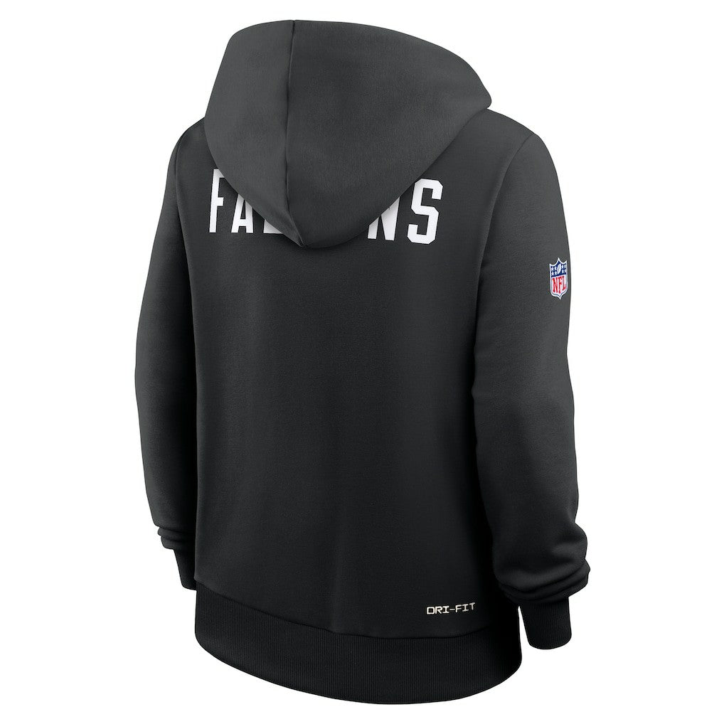 Atlanta Falcons Women's Throwback Sideline Standard Issue Dri-FIT Hoodie Black - Nike