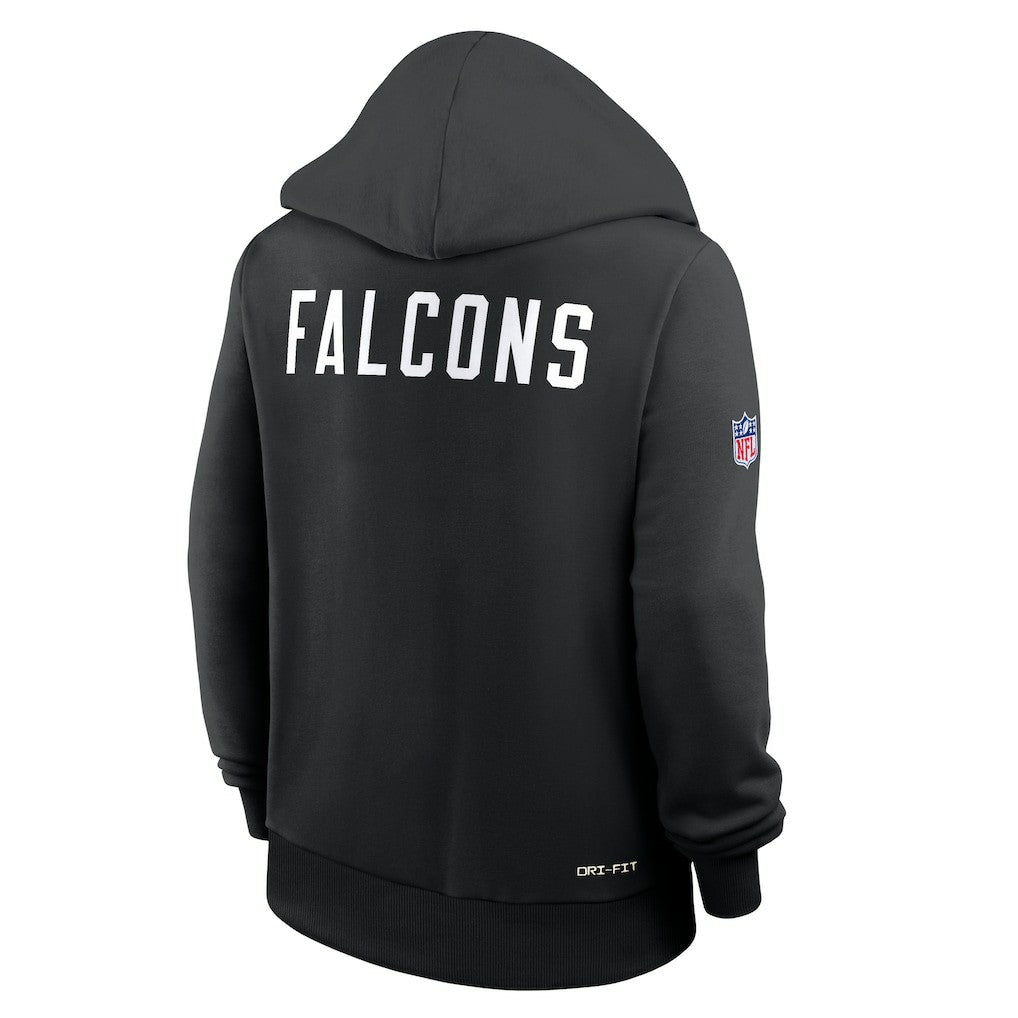 Atlanta Falcons Women's Throwback Sideline Standard Issue Dri-FIT Hoodie Black - Nike