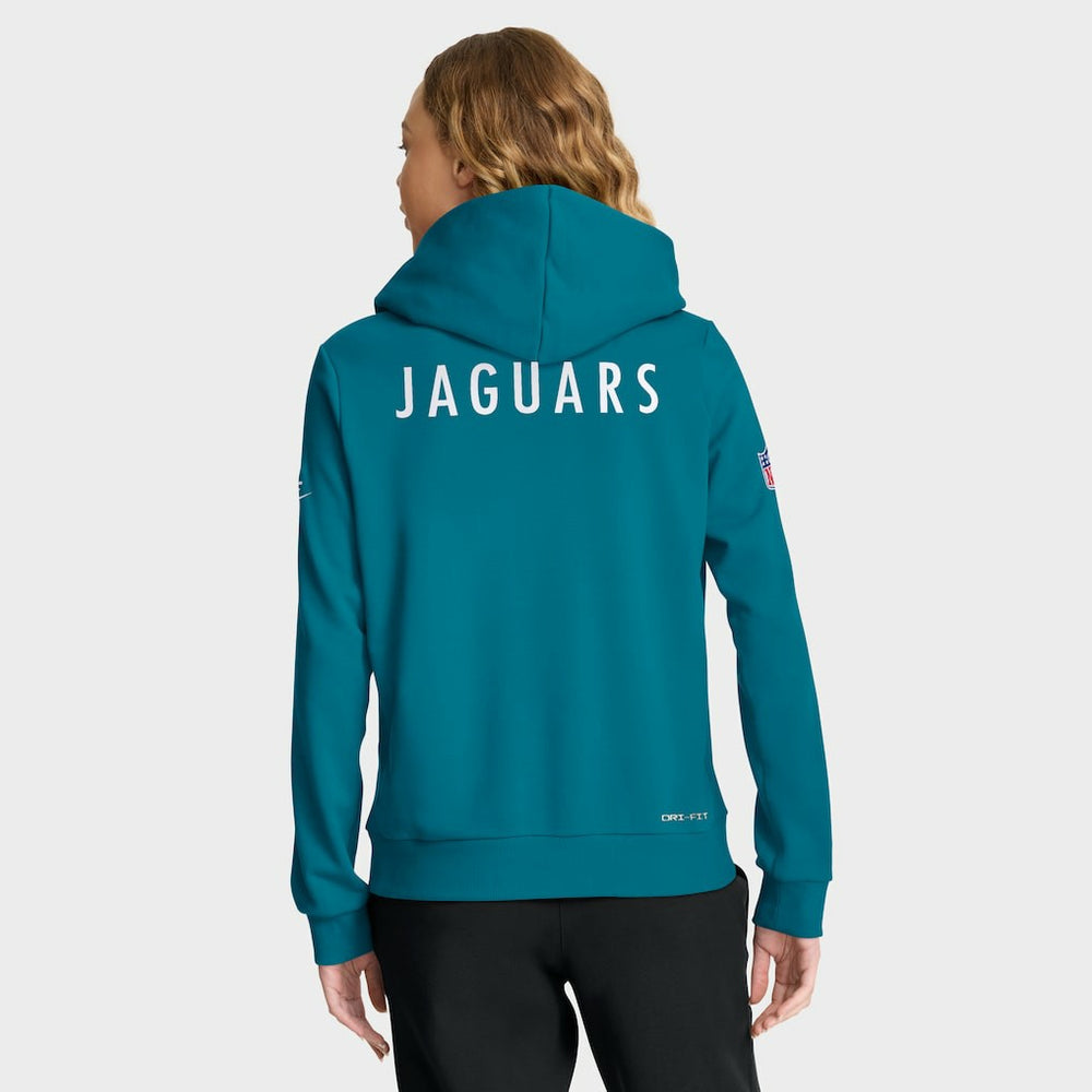 Jacksonville Jaguars Women's Throwback Sideline Standard Issue Dri-FIT Hoodie Teal - Nike