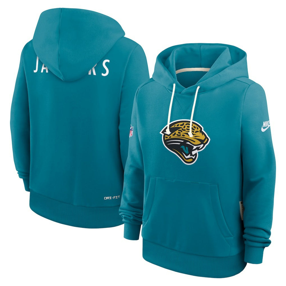 Jacksonville Jaguars Women's Throwback Sideline Standard Issue Dri-FIT Hoodie Teal - Nike