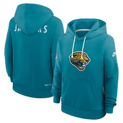 Jacksonville Jaguars Women's Throwback Sideline Standard Issue Dri-FIT Hoodie Teal - Nike