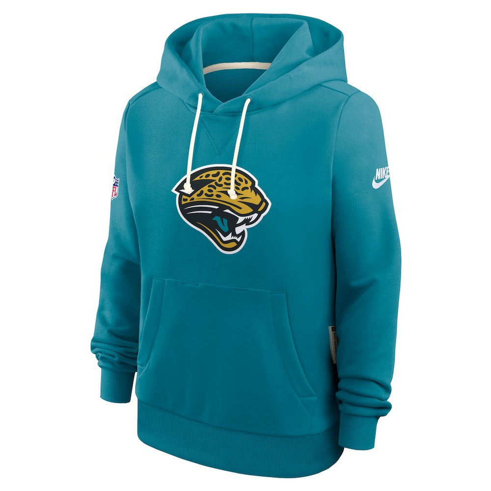 Jacksonville Jaguars Women's Throwback Sideline Standard Issue Dri-FIT Hoodie Teal - Nike