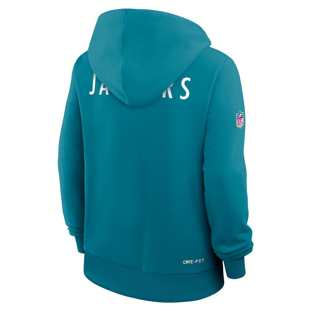 Jacksonville Jaguars Women's Throwback Sideline Standard Issue Dri-FIT Hoodie Teal - Nike