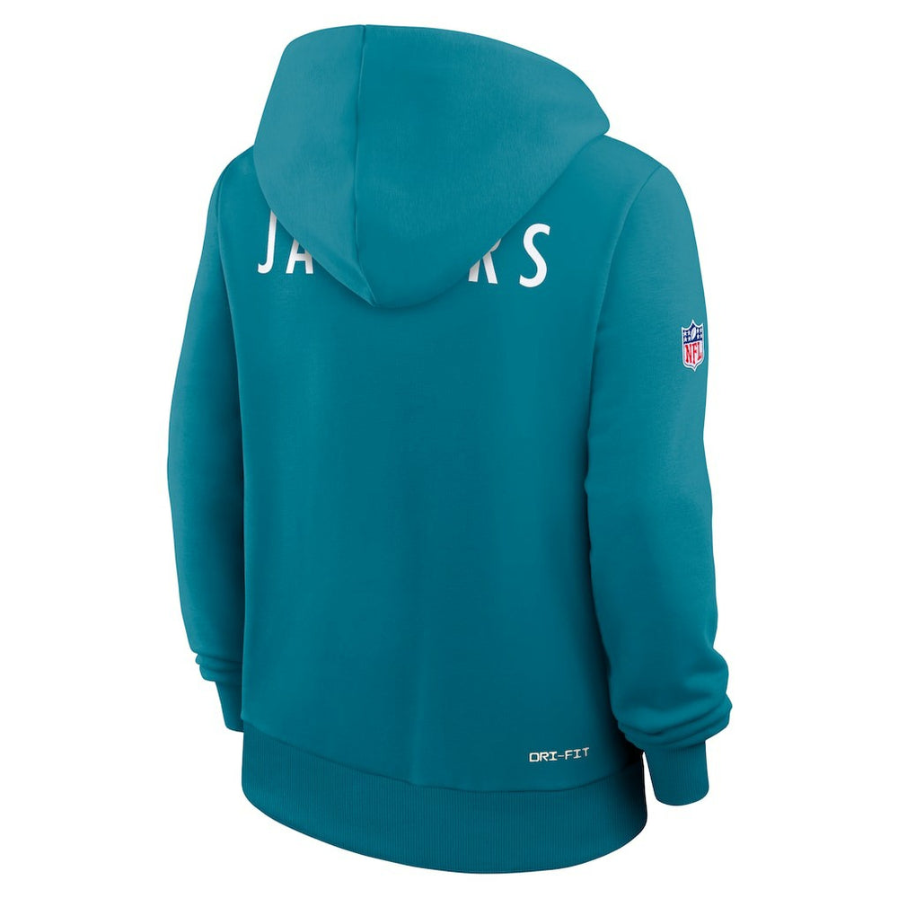Jacksonville Jaguars Women's Throwback Sideline Standard Issue Dri-FIT Hoodie Teal - Nike