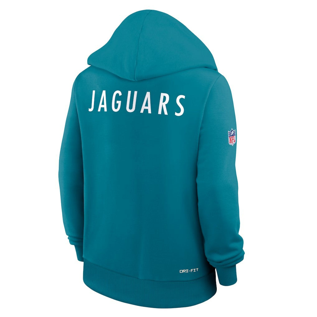 Jacksonville Jaguars Women's Throwback Sideline Standard Issue Dri-FIT Hoodie Teal - Nike