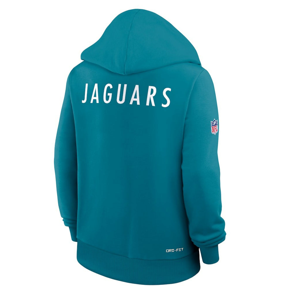 Jacksonville Jaguars Women's Throwback Sideline Standard Issue Dri-FIT Hoodie Teal - Nike