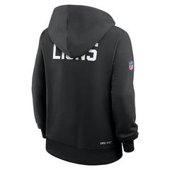 Detroit Lions Women's Throwback Sideline Standard Issue Dri-FIT Hoodie Black - Nike
