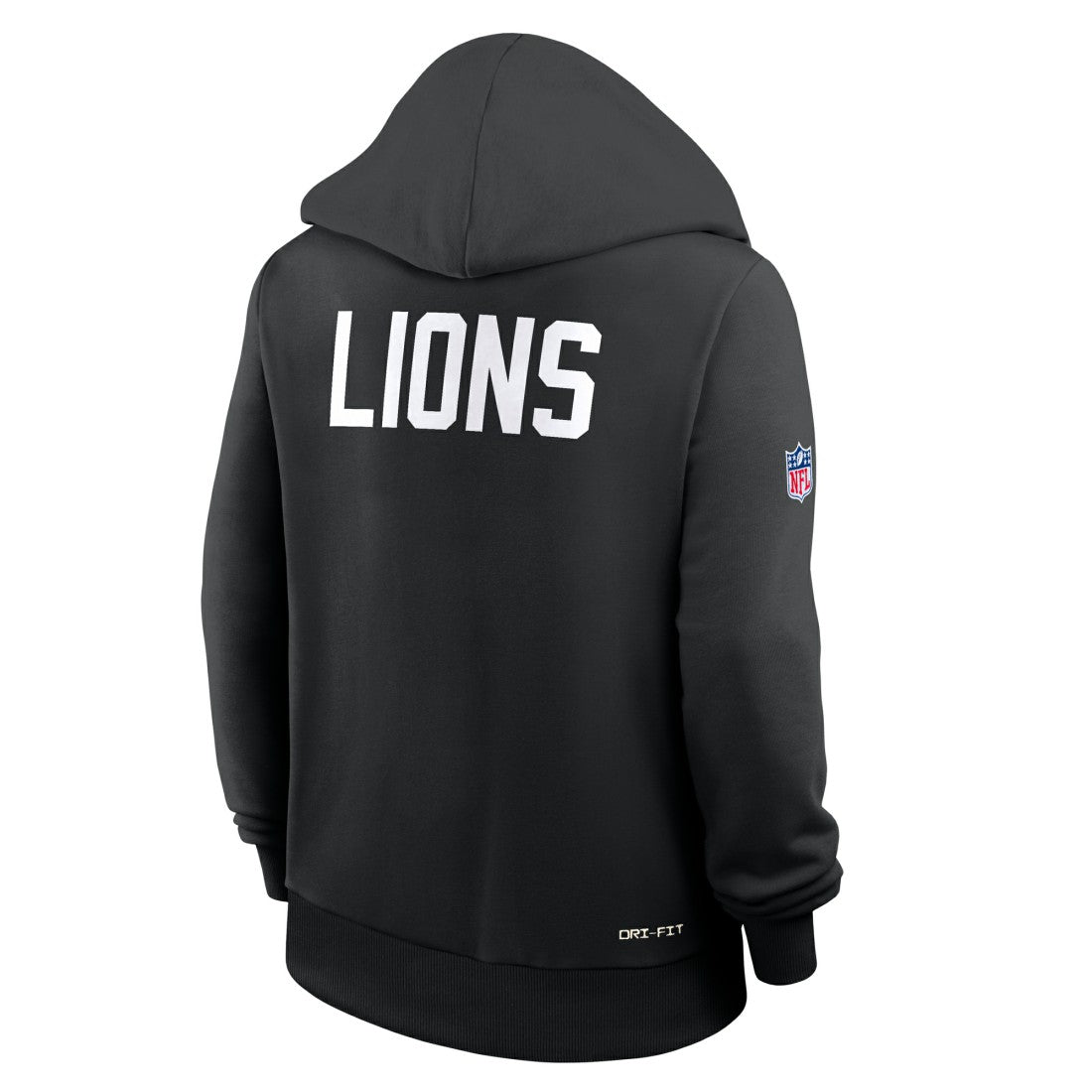 Detroit Lions Women's Throwback Sideline Standard Issue Dri-FIT Hoodie Black - Nike