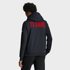 Houston Texans Women's Throwback Sideline Standard Issue Dri-FIT Hoodie Navy - Nike