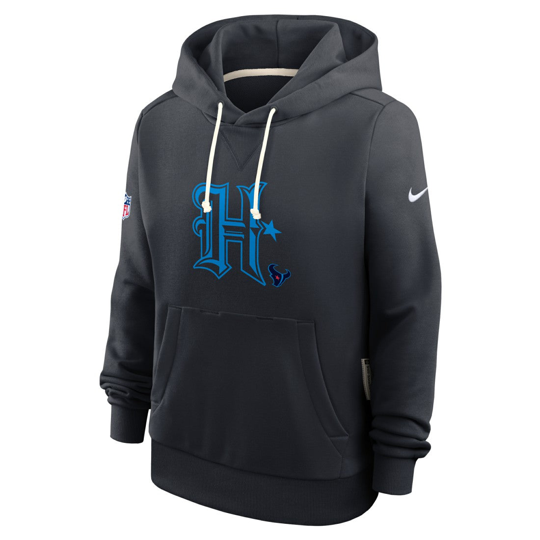 Houston Texans Women's Throwback Sideline Standard Issue Dri-FIT Hoodie Navy - Nike