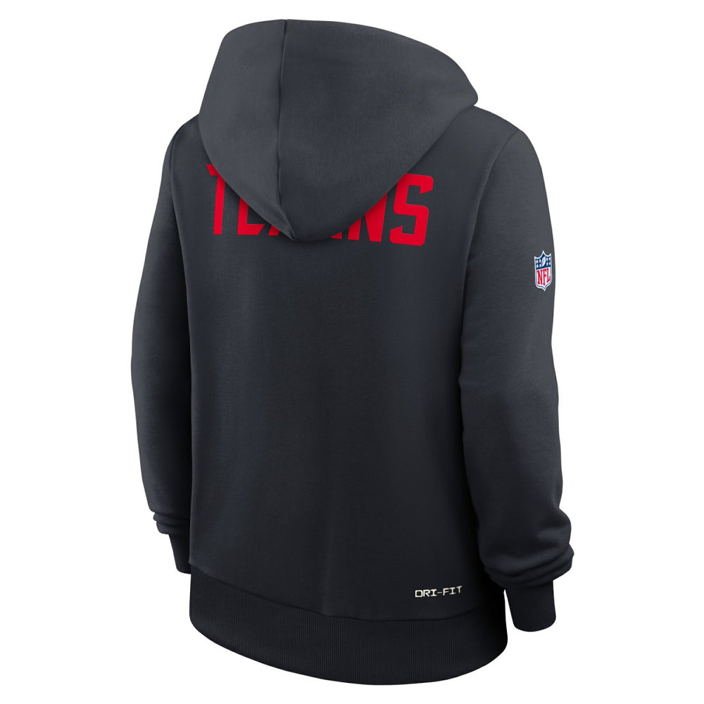 Houston Texans Women's Throwback Sideline Standard Issue Dri-FIT Hoodie Navy - Nike