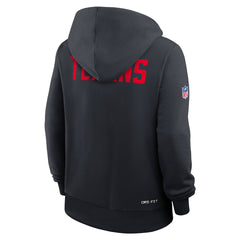 Houston Texans Women's Throwback Sideline Standard Issue Dri-FIT Hoodie Navy - Nike