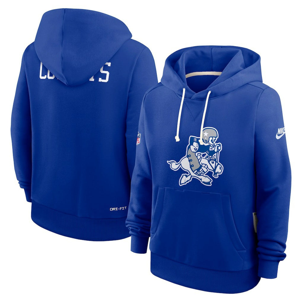 Dallas Cowboys Women's Throwback Sideline Standard Issue Dri-FIT Hoodie Royal - Nike