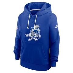 Dallas Cowboys Women's Throwback Sideline Standard Issue Dri-FIT Hoodie Royal - Nike
