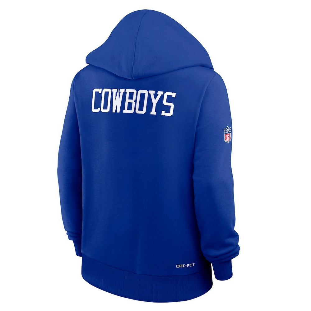 Dallas Cowboys Women's Throwback Sideline Standard Issue Dri-FIT Hoodie Royal - Nike