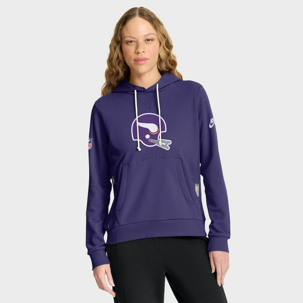 Minnesota Vikings Women's Throwback Sideline Standard Issue Dri-FIT Hoodie Purple - Nike