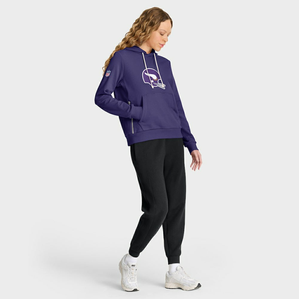 Minnesota Vikings Women's Throwback Sideline Standard Issue Dri-FIT Hoodie Purple - Nike