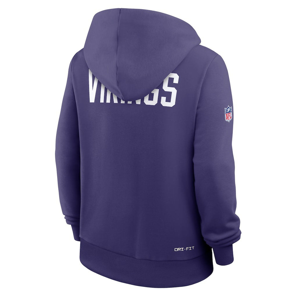 Minnesota Vikings Women's Throwback Sideline Standard Issue Dri-FIT Hoodie Purple - Nike