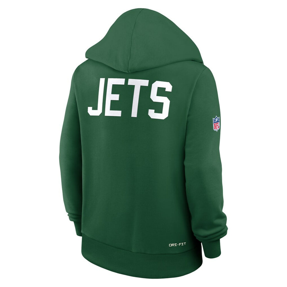 New York Jets Women's Throwback Sideline Standard Issue Dri-FIT Hoodie Kelly Green - Nike