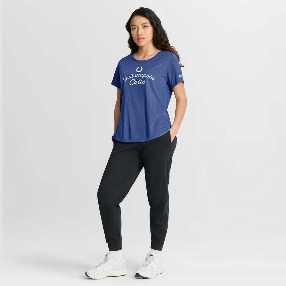 Indianapolis Colts Women's Script Tri-Blend T-Shirt Royal - Nike