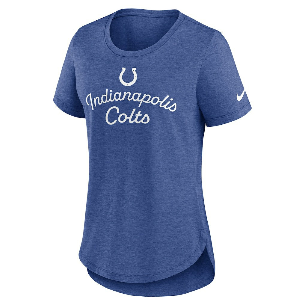 Indianapolis Colts Women's Script Tri-Blend T-Shirt Royal - Nike