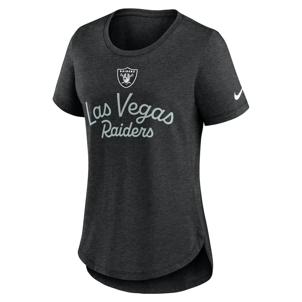 Las Vegas Raiders Women's Script Tri-Blend T-Shirt Black - Nike