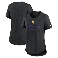 Minnesota Vikings Women's Script Tri-Blend T-Shirt Black - Nike