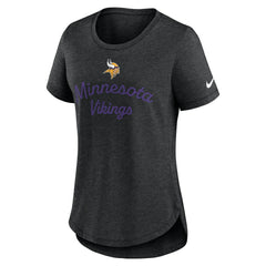 Minnesota Vikings Women's Script Tri-Blend T-Shirt Black - Nike