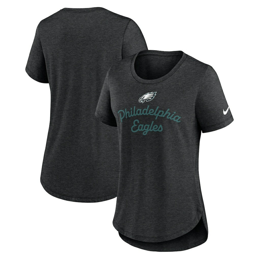 Philadelphia Eagles Women's Script Tri-Blend T-Shirt Black - Nike