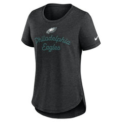 Philadelphia Eagles Women's Script Tri-Blend T-Shirt Black - Nike