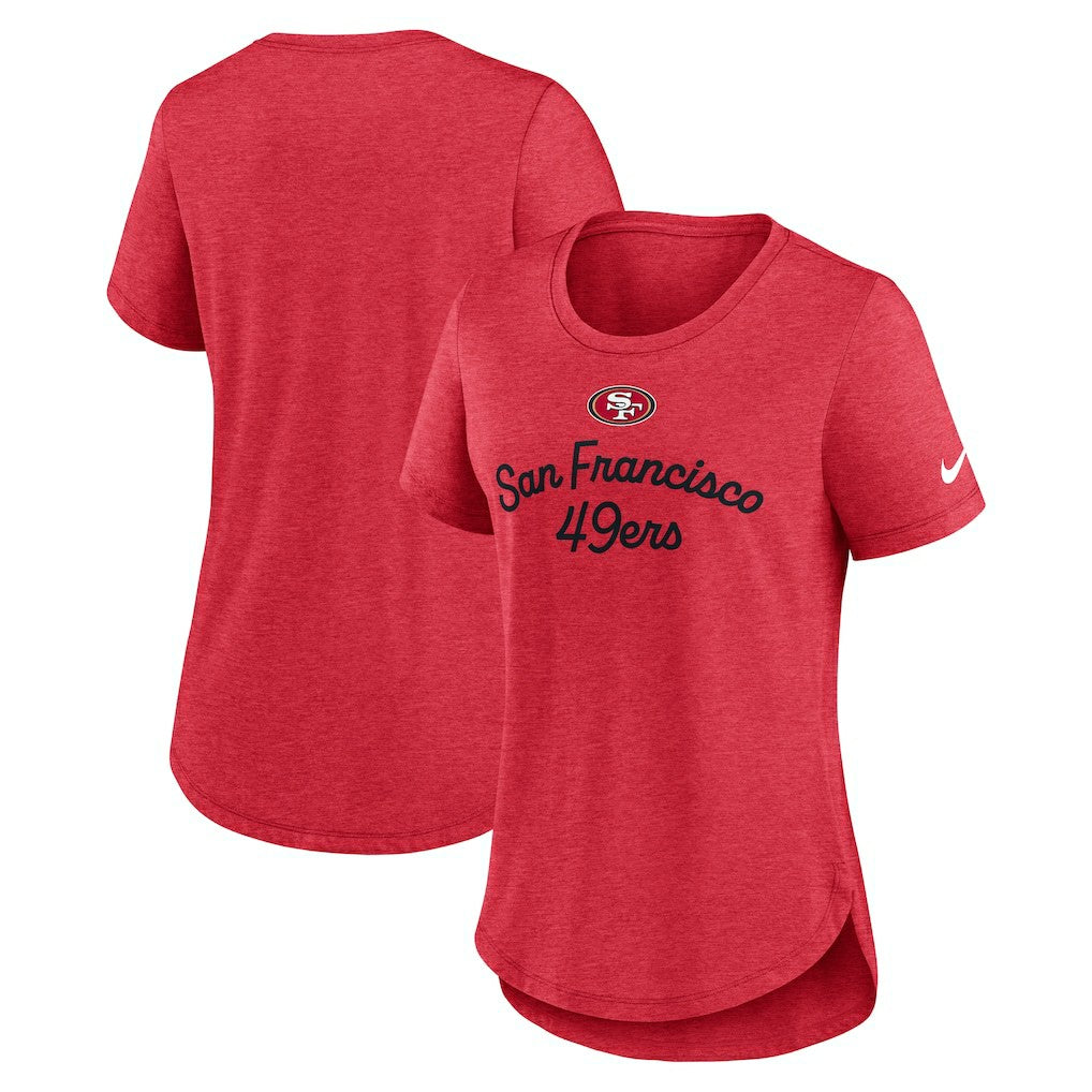 San Francisco 49ers Women's Script Tri-Blend T-Shirt Scarlet - Nike