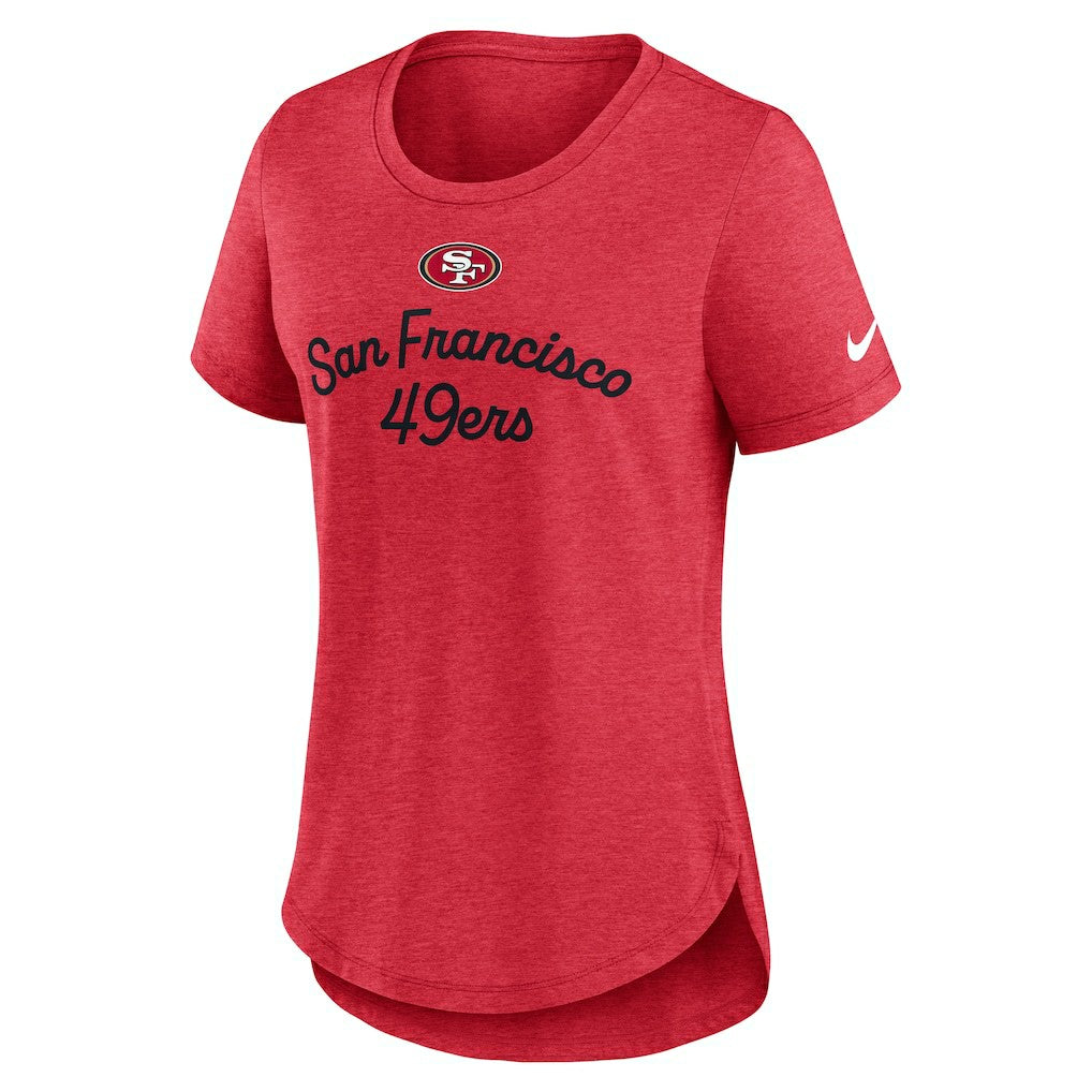 San Francisco 49ers Women's Script Tri-Blend T-Shirt Scarlet - Nike