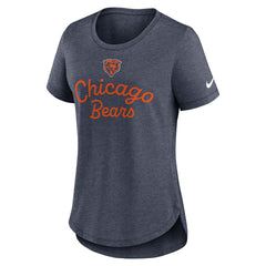 Chicago Bears Women's Script Tri-Blend T-Shirt Navy - Nike