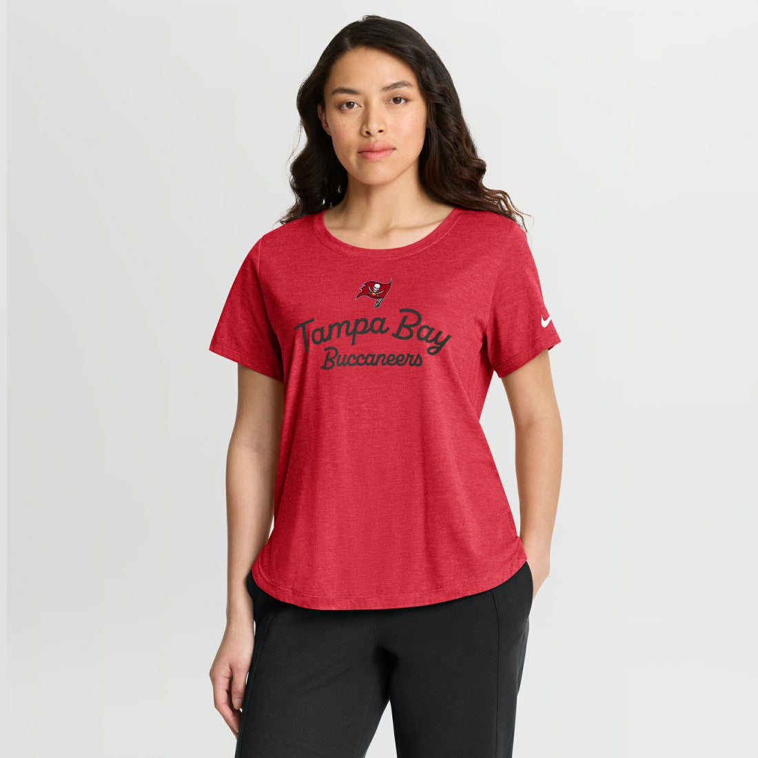 Tampa Bay Buccaneers Women's Script Tri-Blend T-Shirt Red - Nike