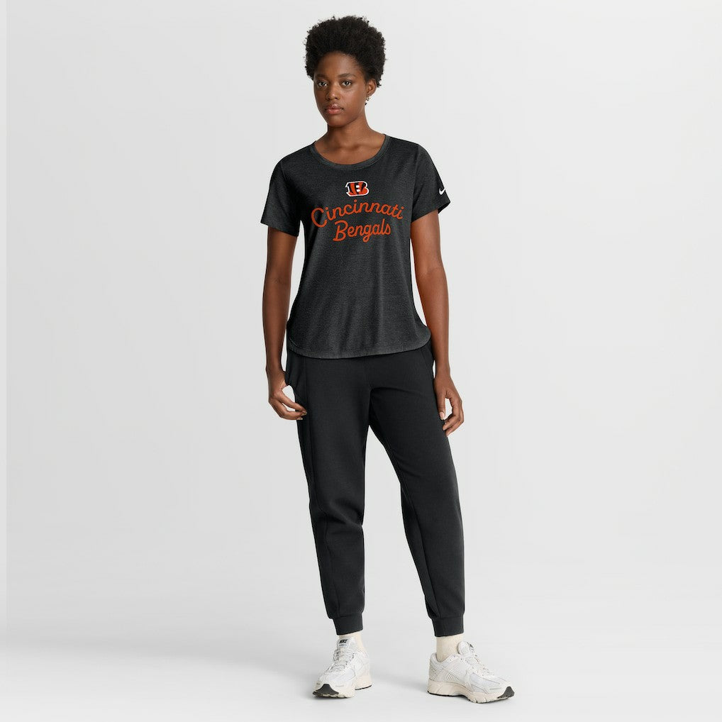 Cincinnati Bengals Women's Script Tri-Blend T-Shirt Black - Nike
