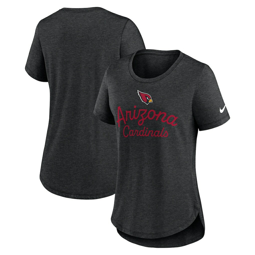 Arizona Cardinals Women's Script Tri-Blend T-Shirt Black - Nike
