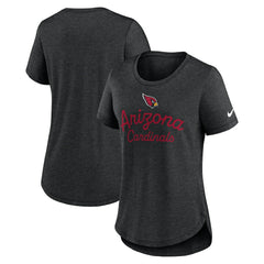 Arizona Cardinals Women's Script Tri-Blend T-Shirt Black - Nike