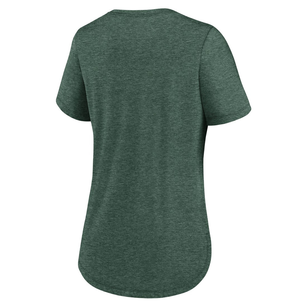 Green Bay Packers Women's Script Tri-Blend T-Shirt Green - Nike