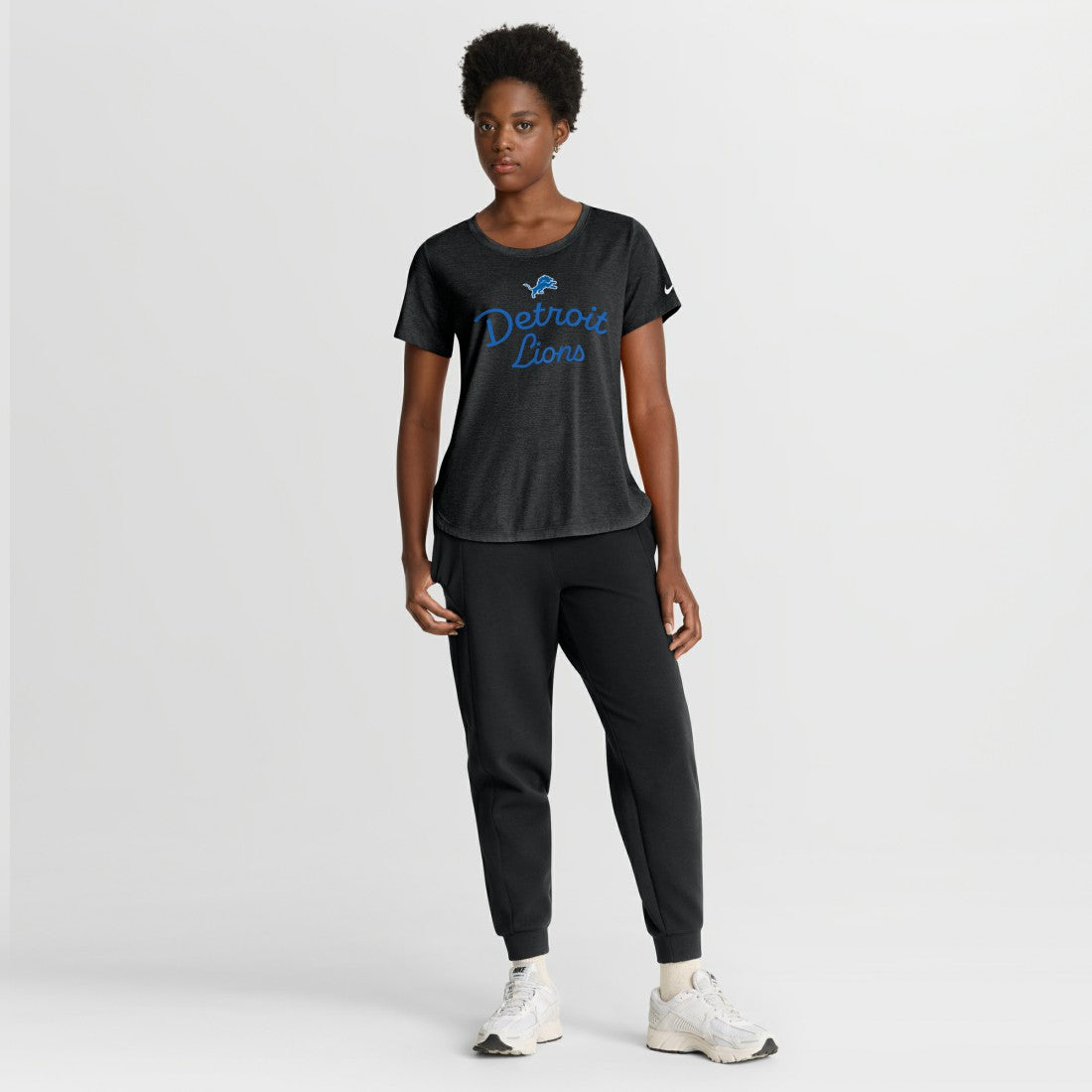 Detroit Lions Women's Script Tri-Blend T-Shirt Black - Nike