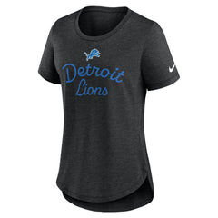 Detroit Lions Women's Script Tri-Blend T-Shirt Black - Nike