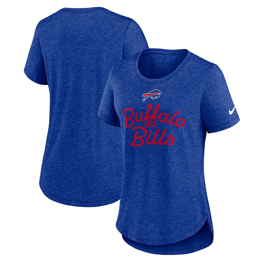 Buffalo Bills Women's Script Tri-Blend T-Shirt Royal - Nike